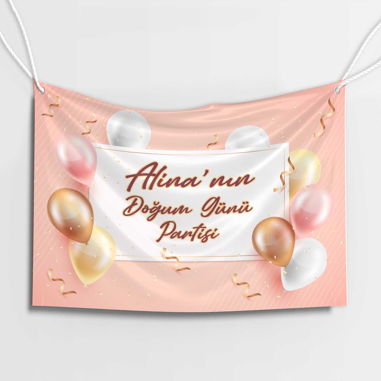 Lila Işıltı Doğum Günü Afişi