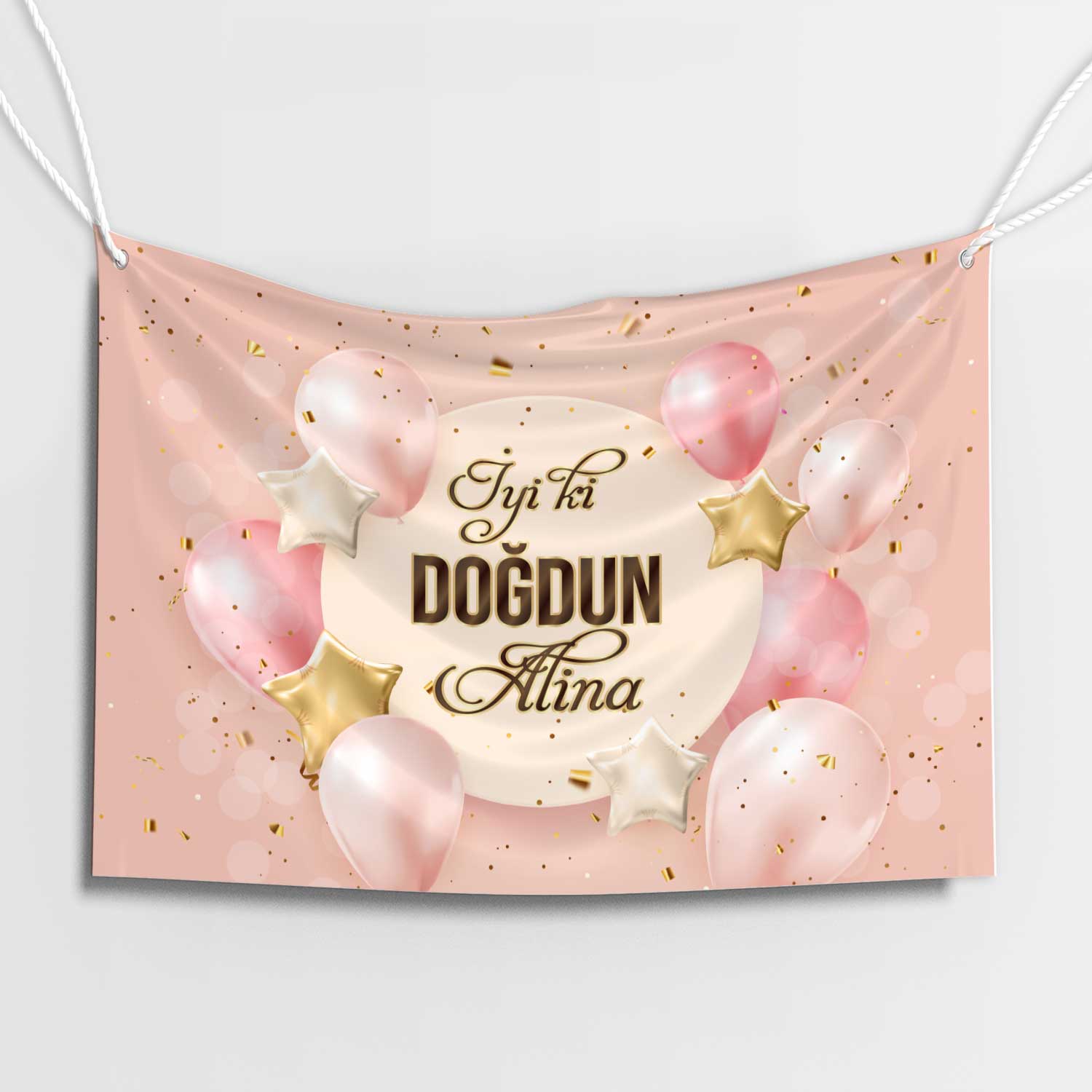 Pudra Işıltı Doğum Günü Afişi