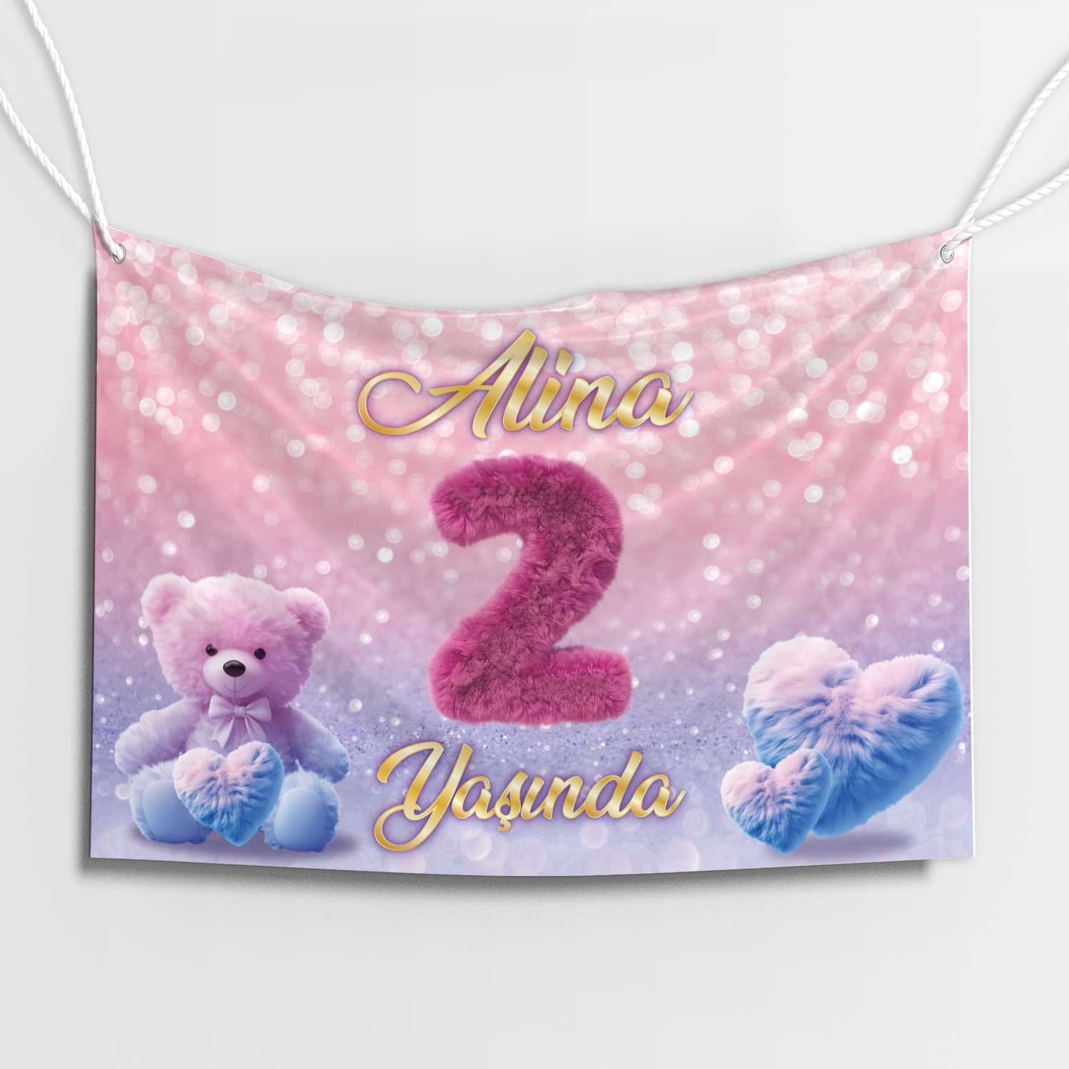 Pembe Deniz Esintisi Doğum Günü Afişi