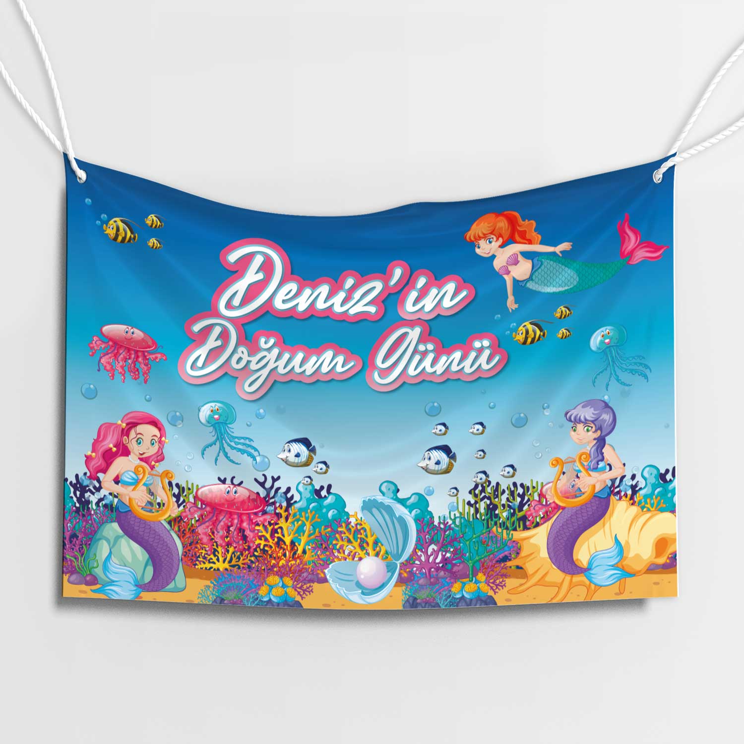 Tropik Sahil Doğum Günü Afişi