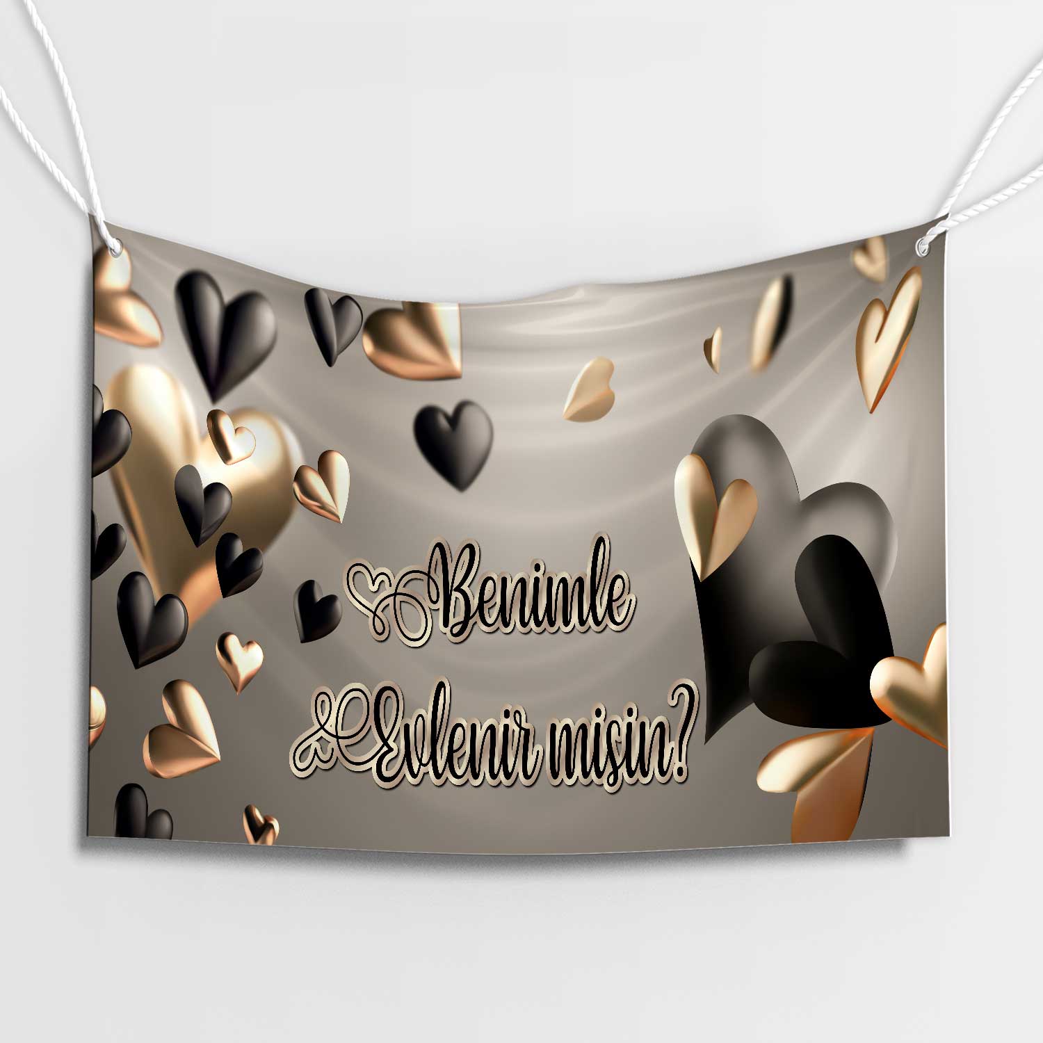 Bej Doku Ve Altın Çift Afişi