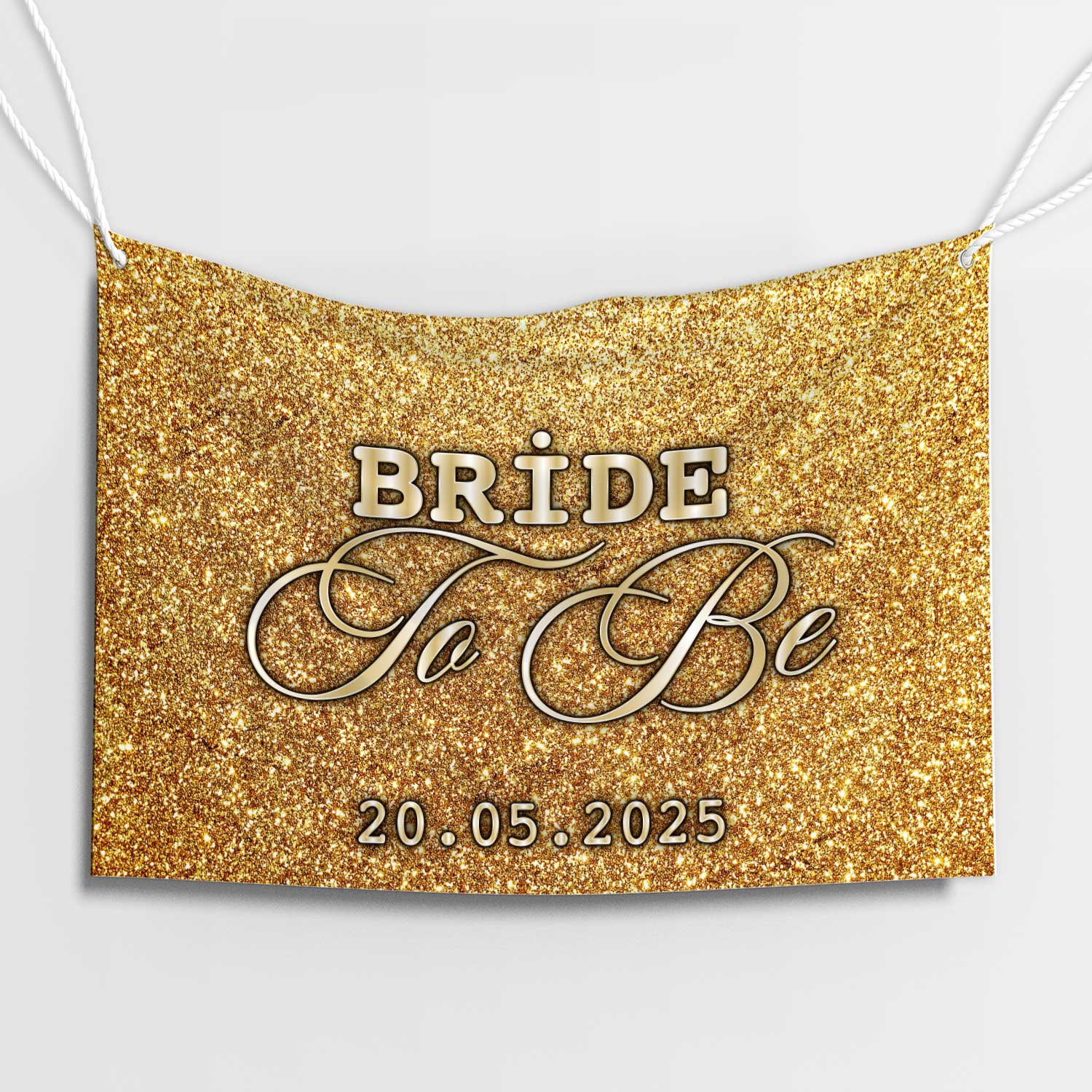 Gold Pembe Parıltılı Bride To Be Afişi